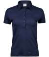 T1441 1441 Tee Jays Ladies Pima Cotton Interlock Polo Shirt Navy colour image
